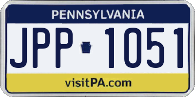 PA license plate JPP1051