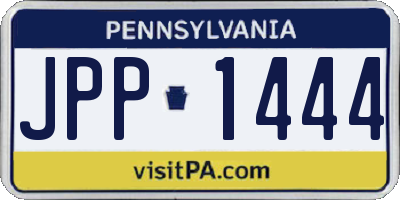 PA license plate JPP1444