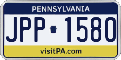 PA license plate JPP1580