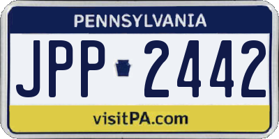 PA license plate JPP2442
