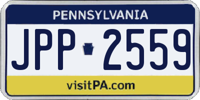PA license plate JPP2559