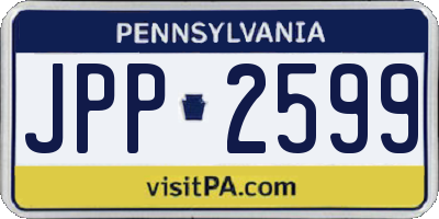 PA license plate JPP2599