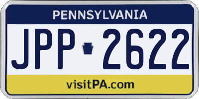 PA license plate JPP2622