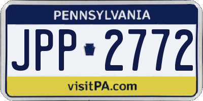 PA license plate JPP2772