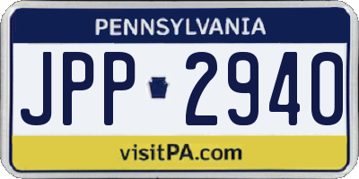 PA license plate JPP2940