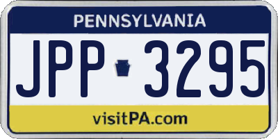 PA license plate JPP3295