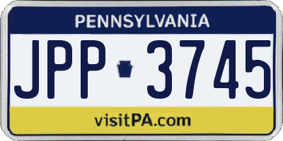 PA license plate JPP3745