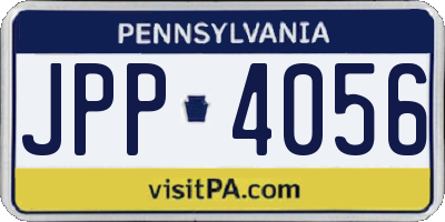 PA license plate JPP4056