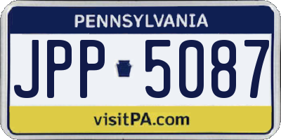 PA license plate JPP5087