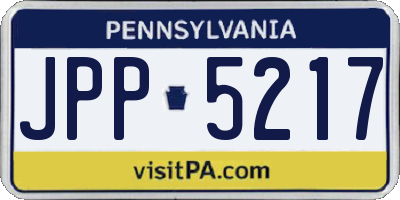 PA license plate JPP5217