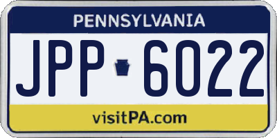PA license plate JPP6022