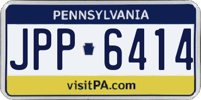 PA license plate JPP6414