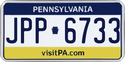 PA license plate JPP6733