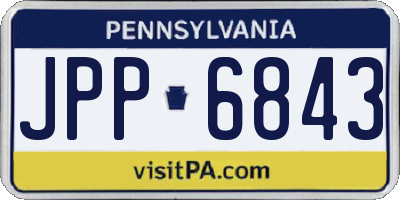 PA license plate JPP6843