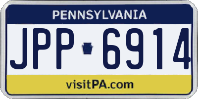 PA license plate JPP6914