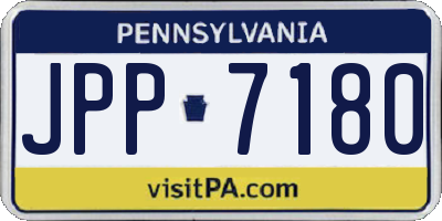 PA license plate JPP7180