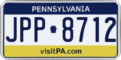 PA license plate JPP8712