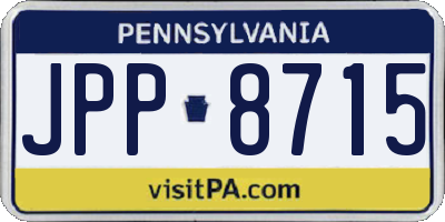 PA license plate JPP8715
