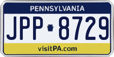 PA license plate JPP8729