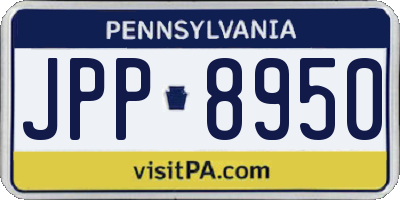 PA license plate JPP8950