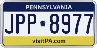 PA license plate JPP8977