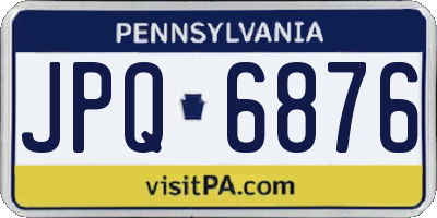 PA license plate JPQ6876