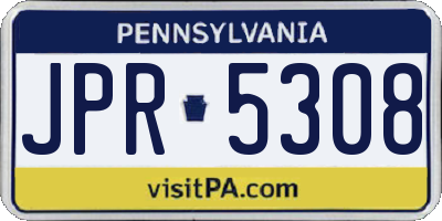 PA license plate JPR5308