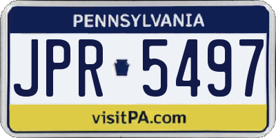 PA license plate JPR5497