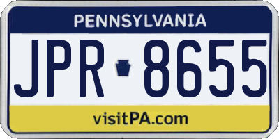 PA license plate JPR8655