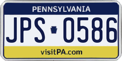 PA license plate JPS0586