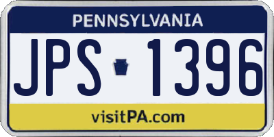 PA license plate JPS1396