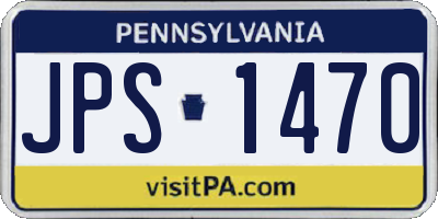 PA license plate JPS1470