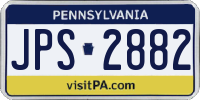 PA license plate JPS2882