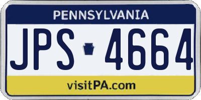 PA license plate JPS4664