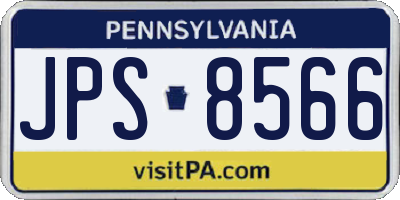 PA license plate JPS8566