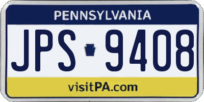 PA license plate JPS9408