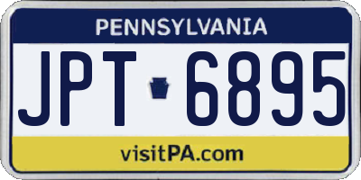 PA license plate JPT6895