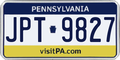 PA license plate JPT9827
