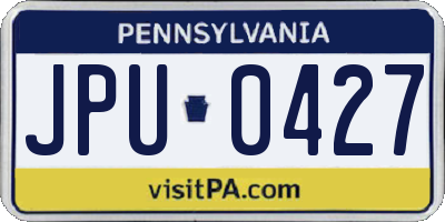 PA license plate JPU0427