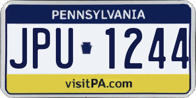 PA license plate JPU1244