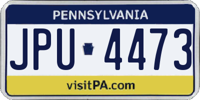 PA license plate JPU4473