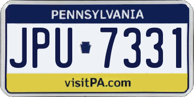 PA license plate JPU7331