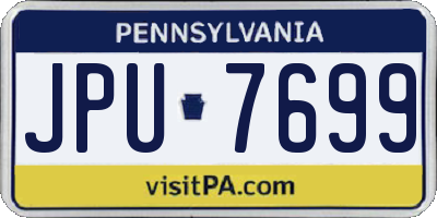 PA license plate JPU7699