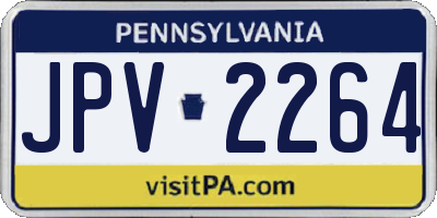 PA license plate JPV2264