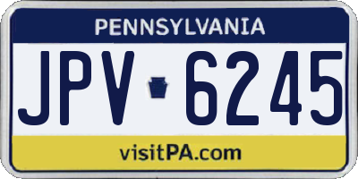 PA license plate JPV6245