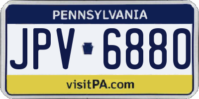 PA license plate JPV6880