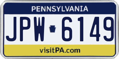 PA license plate JPW6149