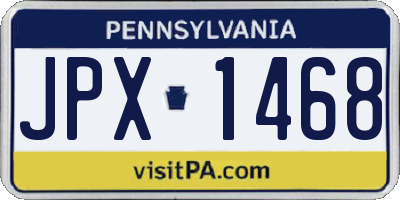 PA license plate JPX1468