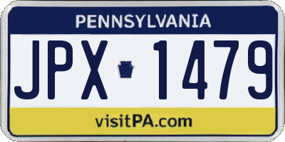 PA license plate JPX1479
