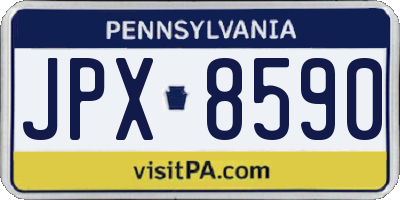 PA license plate JPX8590